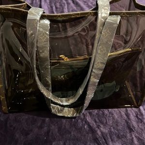 Louie Vuitton plastic beach bag